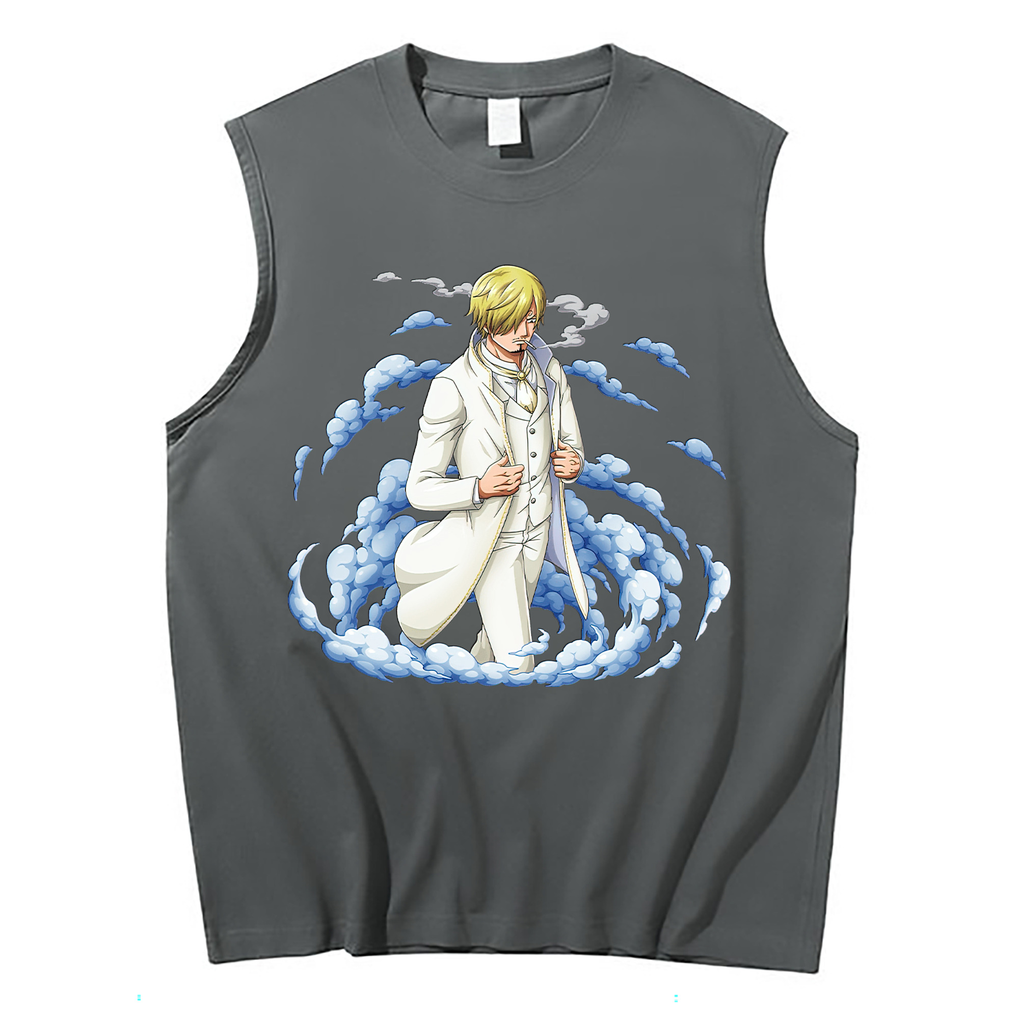 （画像用） ワンピース サンジ ONE PIECE Sanji コットン100％タンクトップ（フロントプリント）